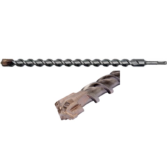 Свердло по залізобетону YATO : SDS+ Premium, "Х"-тип, Ø= 18 х 460 мм, 4 різальні пруги / Код товару: YT-41957